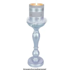 LED-Echtwachskerzen in Beton-Gefäß, 7,4-12,4cm hoch, rund & glatt, inkl. Timer, 3 Stück