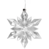 LED-Eiskristall, 23cm x 20cm, 25 LED-Lämpchen, warmweiß, transparent, klar, Timer