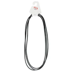 Lederoptik-Halsketten, 60cm lang, verlängerbar, Stärke: 3mm, schwarz, 3 Stück