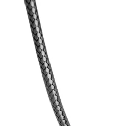 Lederoptik-Halsketten, 45cm lang, verlängerbar, Stärke: 2mm, schwarz, 3 Stück