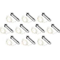 LED-Flaschenlichter mit je 20 LED-Lichtern, Draht-Lichterkette, 10 Stück