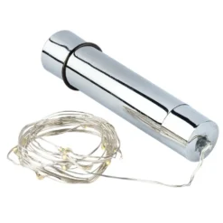 LED-Flaschenlicht mit 15 LED-Lichtern, Draht-Lichterkette, warmweiß, Timer