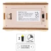 LED-Haus, Weihnachtsmarktszene 3, 9,5cm x 6cm x 10,5cm, warmweiß mit Timer