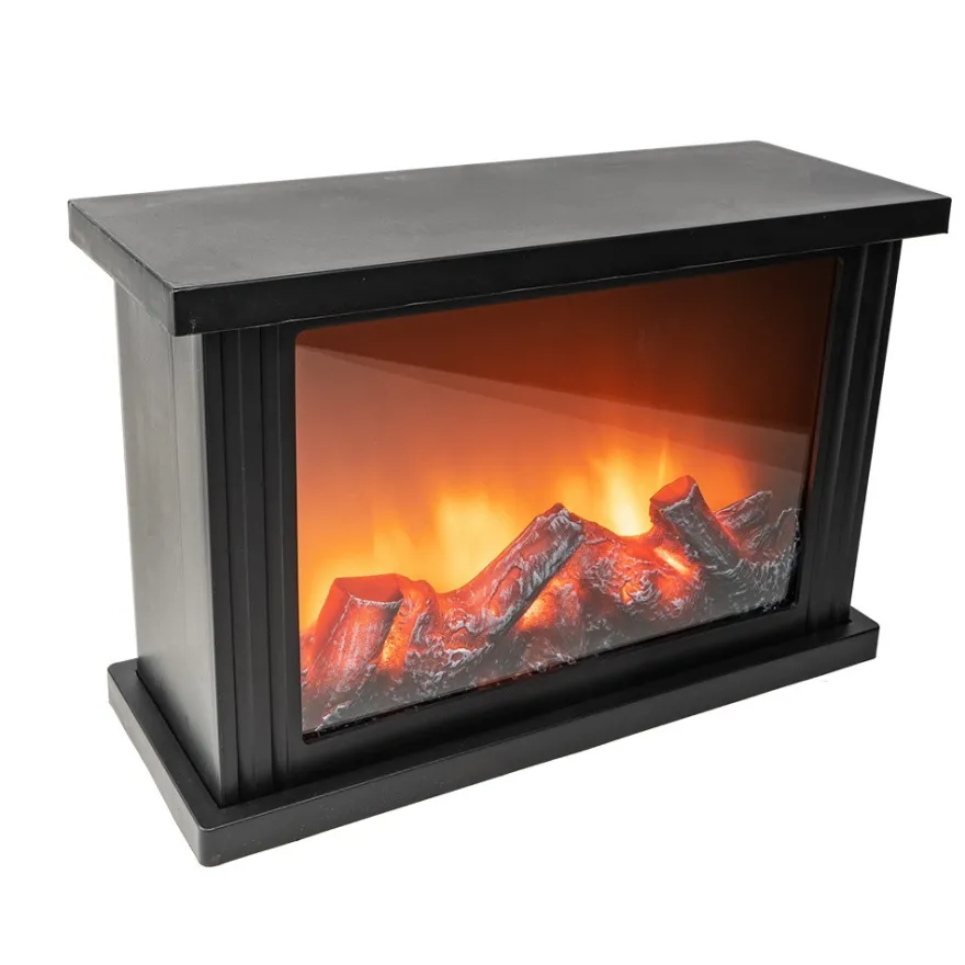LED-Kamin, 30cm x 11,5cm x 20cm, mit Flammeneffekt, mit Timerfunktion