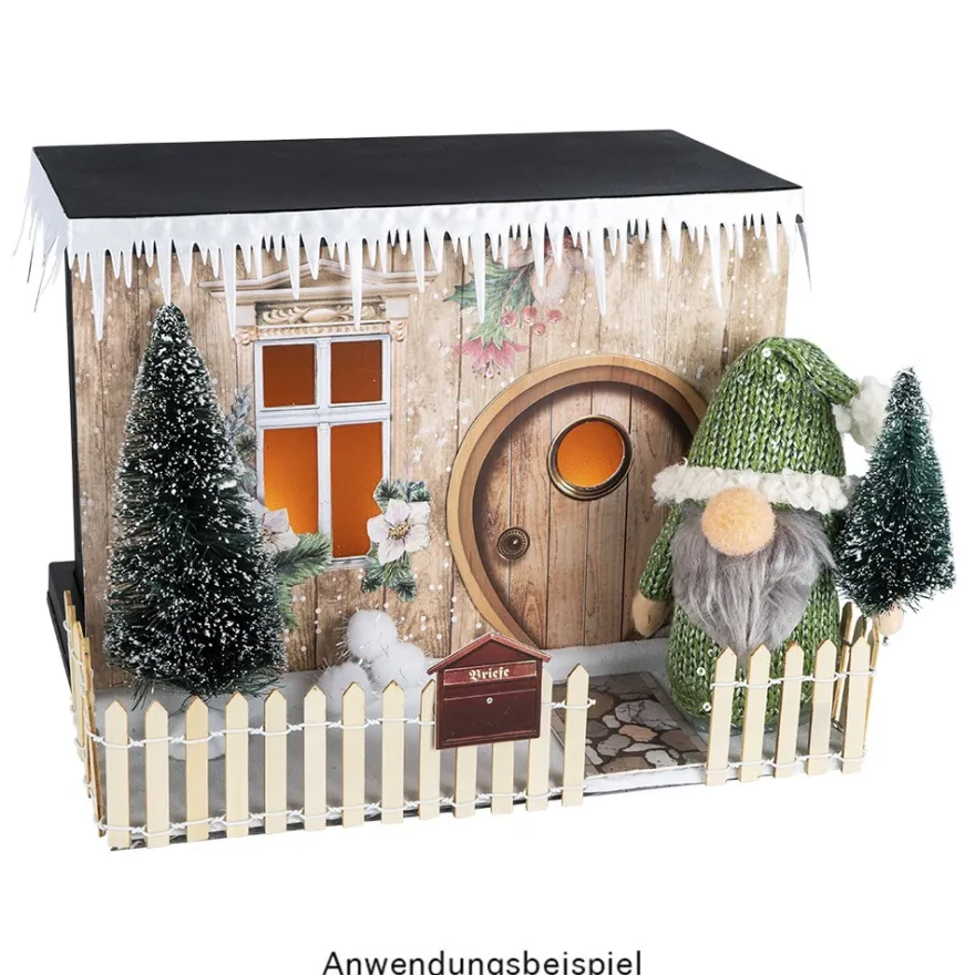 LED-Kamin, 25,5cm x 13,5cm x 18cm, mit Flammeneffekt, mit Timer