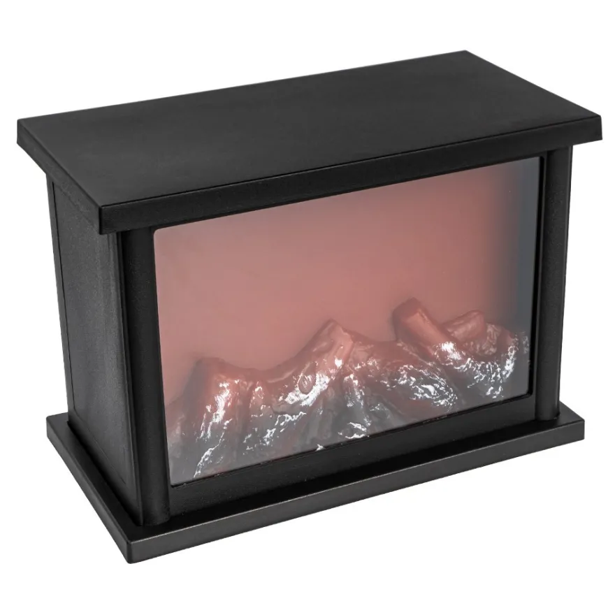 LED-Kamin, 25,5cm x 13,5cm x 18cm, mit Flammeneffekt, mit Timer
