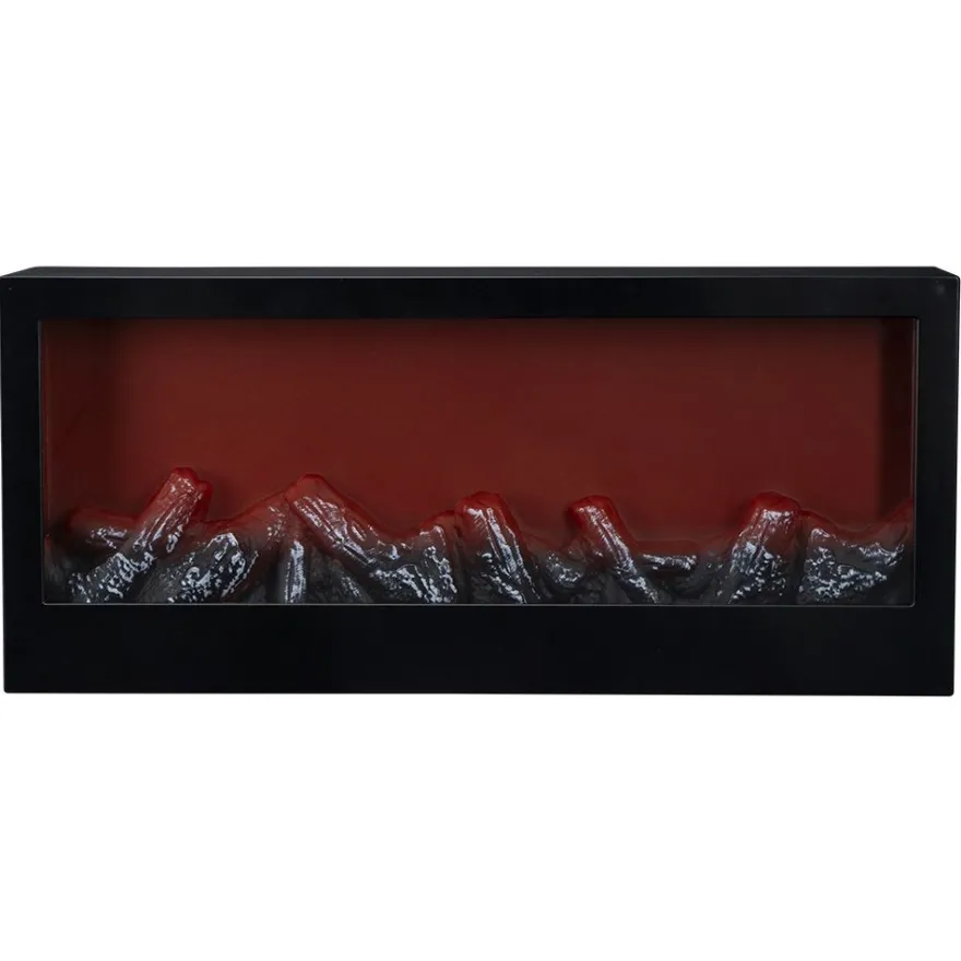 LED-Kamin, 45cm x 10cm x 20cm, mit Flammeneffekt, mit Timer
