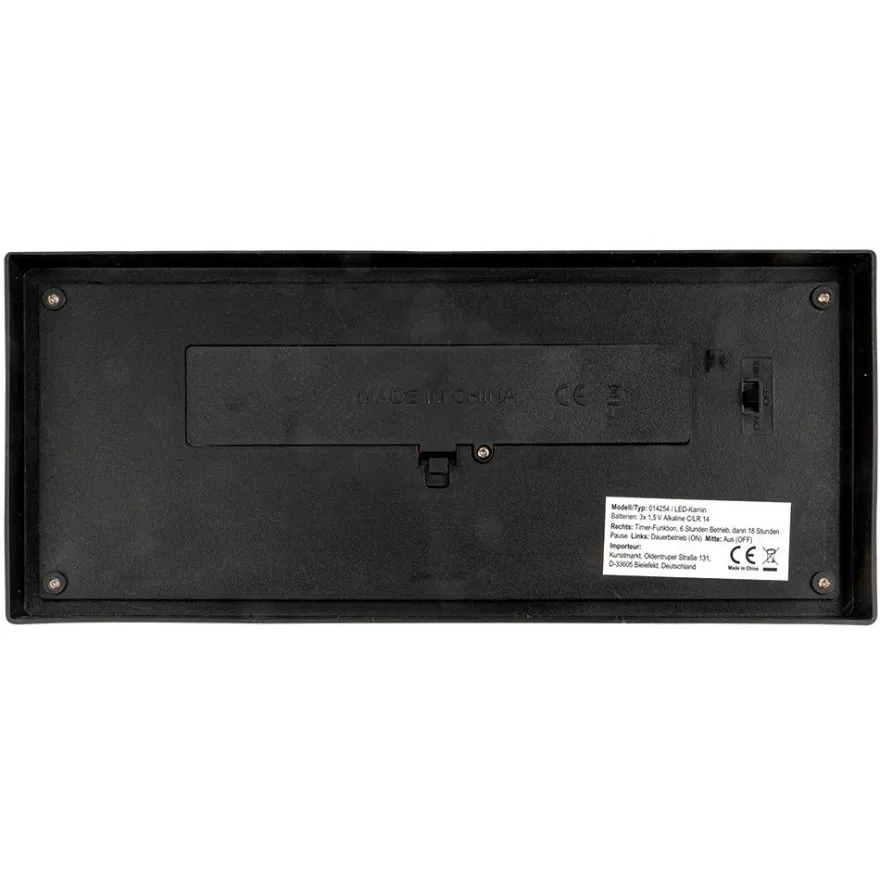 LED-Kamin, 28cm x 11,8cm x 19,8cm, mit Flammeneffekt, mit Timer-Funktion