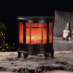 LED-Kamin, Nostalgie, 35cm x 30cm x 17cm, mit Timer-Funktion