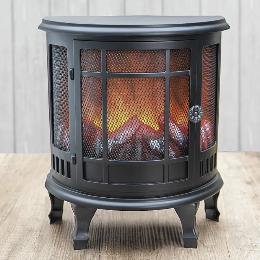LED-Kamin, Nostalgie, 35cm x 30cm x 17cm, mit Timer-Funktion