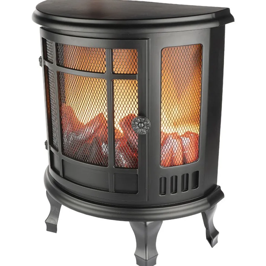 LED-Kamin, Nostalgie, 35cm x 30cm x 17cm, mit Timer-Funktion
