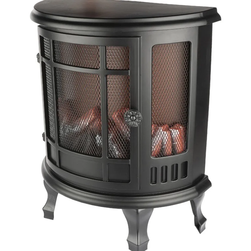 LED-Kamin, Nostalgie, 35cm x 30cm x 17cm, mit Timer-Funktion