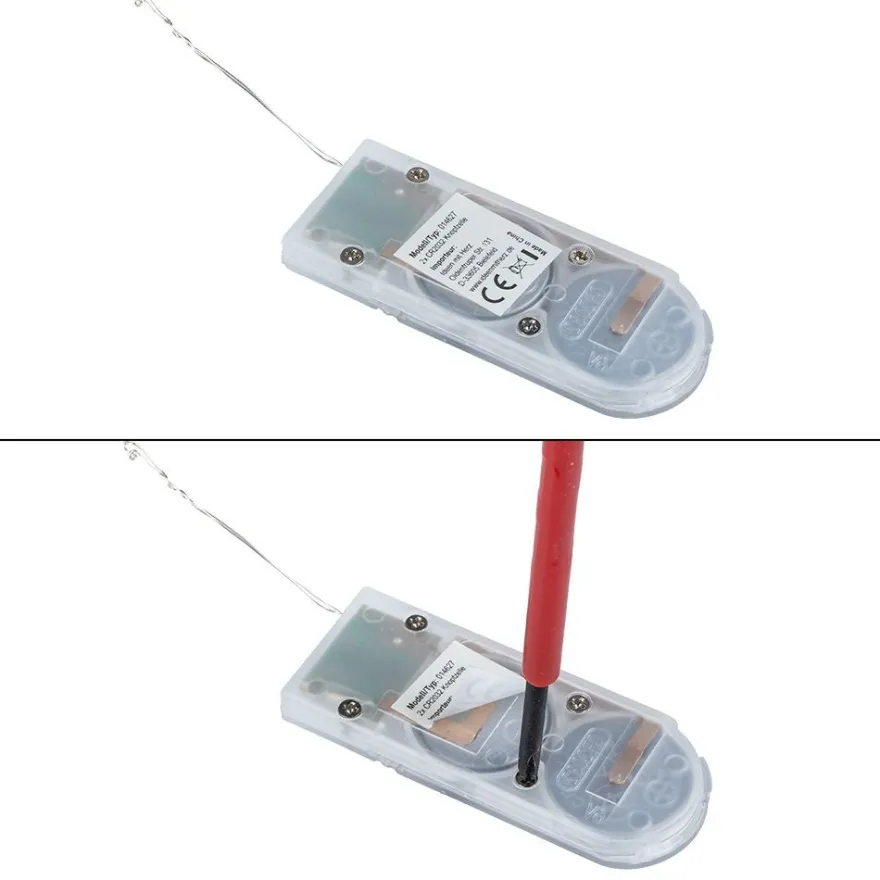 LED-Kerzenflamme am Draht, mit Flackereffekt, 1 LED in Warmweiß, inkl. Timer