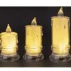 LED-Kerzen, mit diamantierter Folie, transparent, versch. Größen, 3 Stück