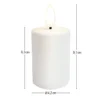 LED-Kerzen mit Echtwachsbeschichtung, creme, Ø 4,2cm, inkl. Timer, 2 Stück