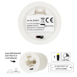 LED-Kerzen mit Echtwachsbeschichtung, creme, Ø 4,2cm, inkl. Timer, 2 Stück
