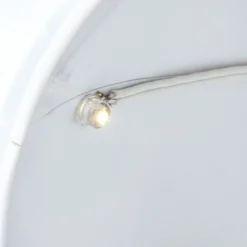 LED-Kugel mit verzierbarem Innenraum, 15,5cm x 15cm x 16,5cm, Ø13,5cm, 1 LED in Warmweiß, weiß