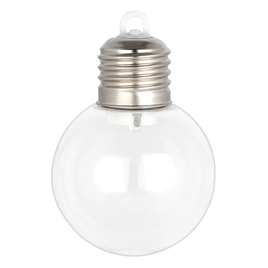 LED-Kugeln Glühbirne, Ø6cm, transparent, 4 Stück