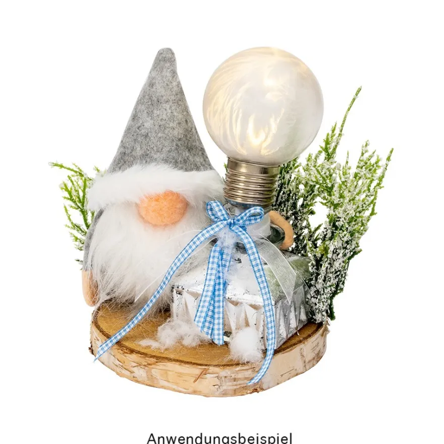 LED-Kugeln Glühbirne, Ø6cm, transparent, 4 Stück