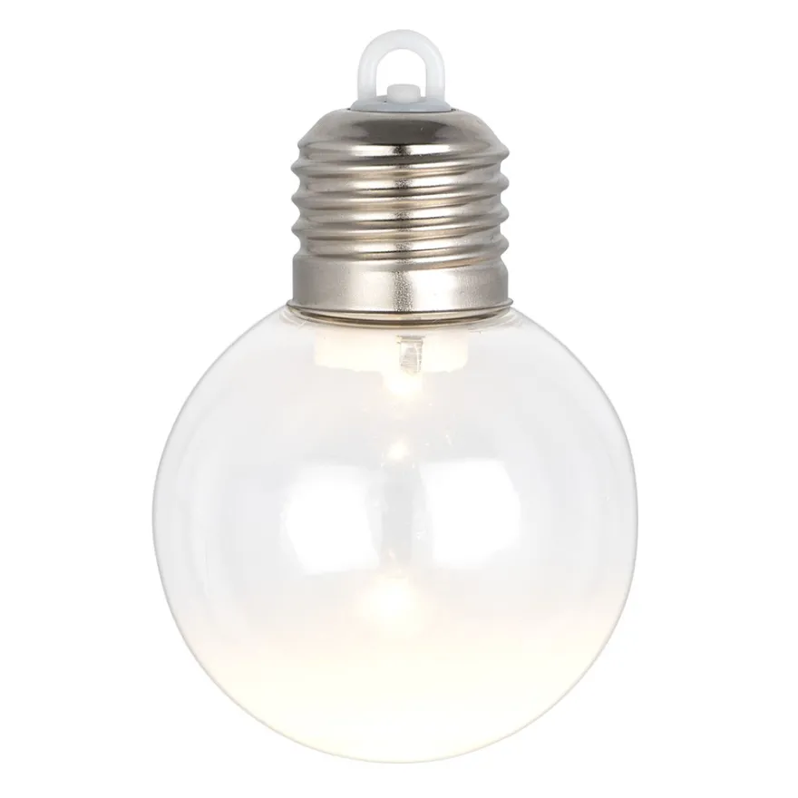 LED-Kugeln Glühbirne, Ø6cm, transparent, 4 Stück
