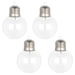 LED-Kugeln Glühbirne, Ø6cm, transparent, 4 Stück
