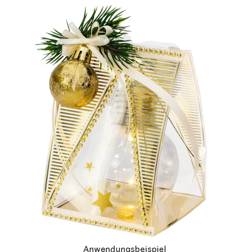 LED-Kugeln Glühbirne, Ø6cm, transparent, 4 Stück