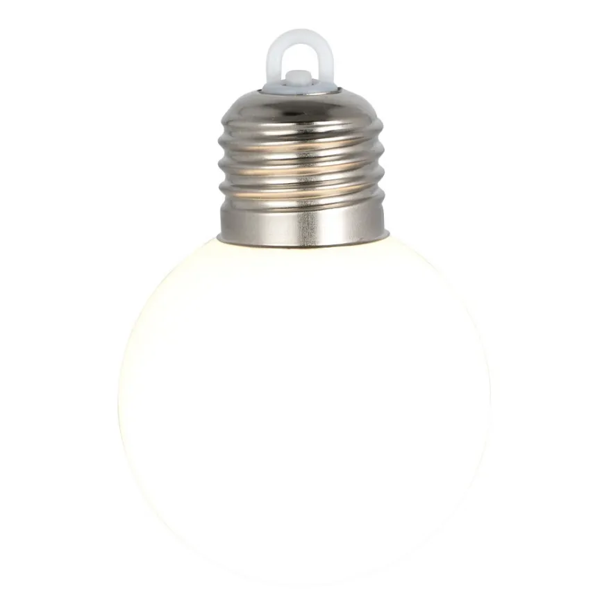 LED-Kugeln Glühbirne, Ø6cm, weiß, 4 Stück