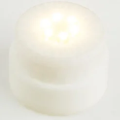 LED-Lampenpodest, Ø oben: 12cm, Ø unten: 10cm, 12cm hoch, weiß, 6 LEDs, warmweiß, Timer-Funktion