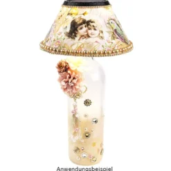 LED-Lampenschirm für Flaschen, 9,7x17,2 cm, inkl. 10 transparente Folien, inkl. Klebestreifen