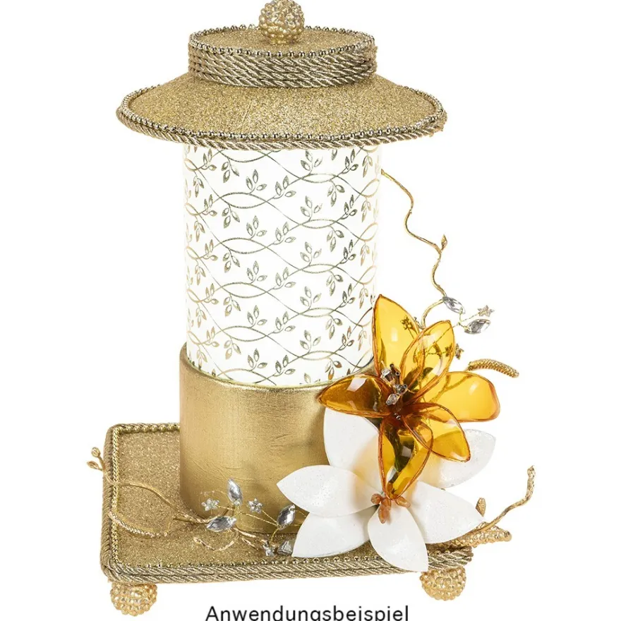 LED-Laterne, 19cm hoch, dimmbar, mit Timer-Funktion