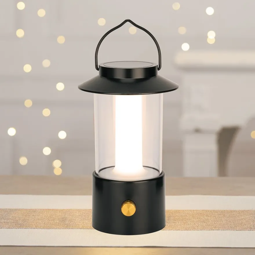 LED-Laterne, 19cm hoch, dimmbar, mit Timer-Funktion