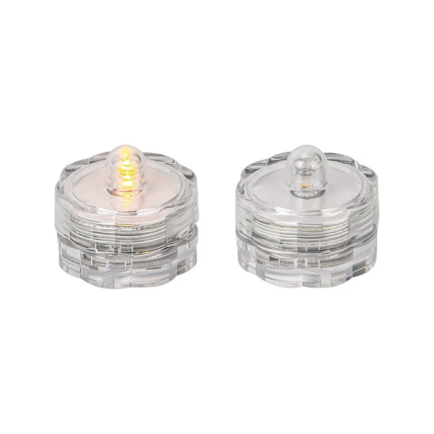 LED-Leuchten mit Flammen-Effekt, Ø3cm, 2,5cm hoch, 2 Stück