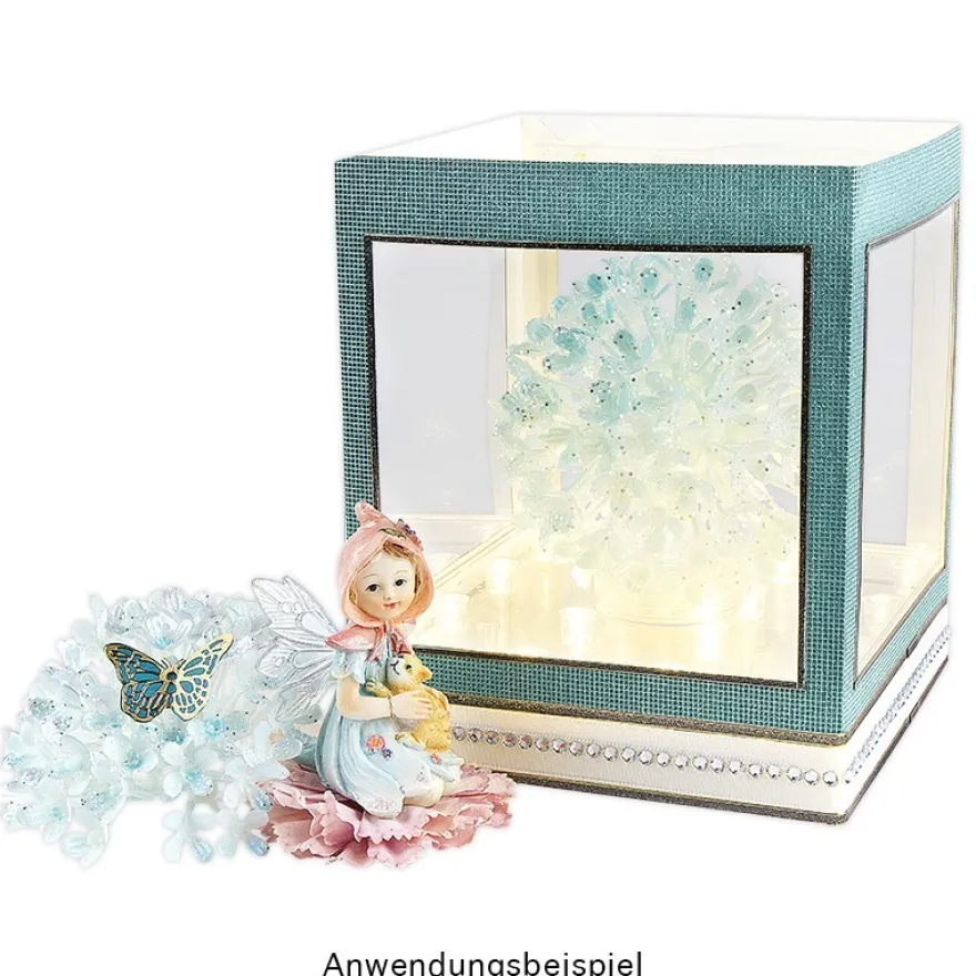 LED-Leuchtsockel, Light Base, quadratisch, 12,7cm x 12,7cm, 3,2cm hoch, 16 LEDs, warmweiß