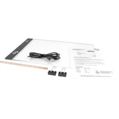 LED-Leuchttisch DIN A4, 3 Helligkeitsstufen, inkl. USB-Kabel und Zubehör
