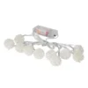 LED-Lichterkette, Drahtkugeln, silber, 10 LEDs in Warmweiß, 3,05m lang, Timer