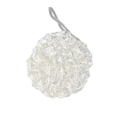 LED-Lichterkette, Drahtkugeln, silber, 10 LEDs in Warmweiß, 3,05m lang, Timer