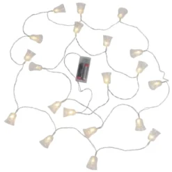 LED-Lichterkette Glocken, 20 LEDs in Warmweiß, 2,1m lang, Timer