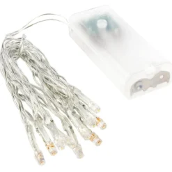 LED-Lichterkette, 5mm Lampen-Ø, 15cm Abstand, inkl. Timer, 10er