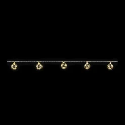 LED-Lichterkette, Ornament-Kugel 2, hellgold, 10 LEDs in Warmweiß, Timer