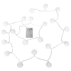 LED-Lichterkette Pusteblume, 20 LEDs in Warmweiß, 2m lang, Timer