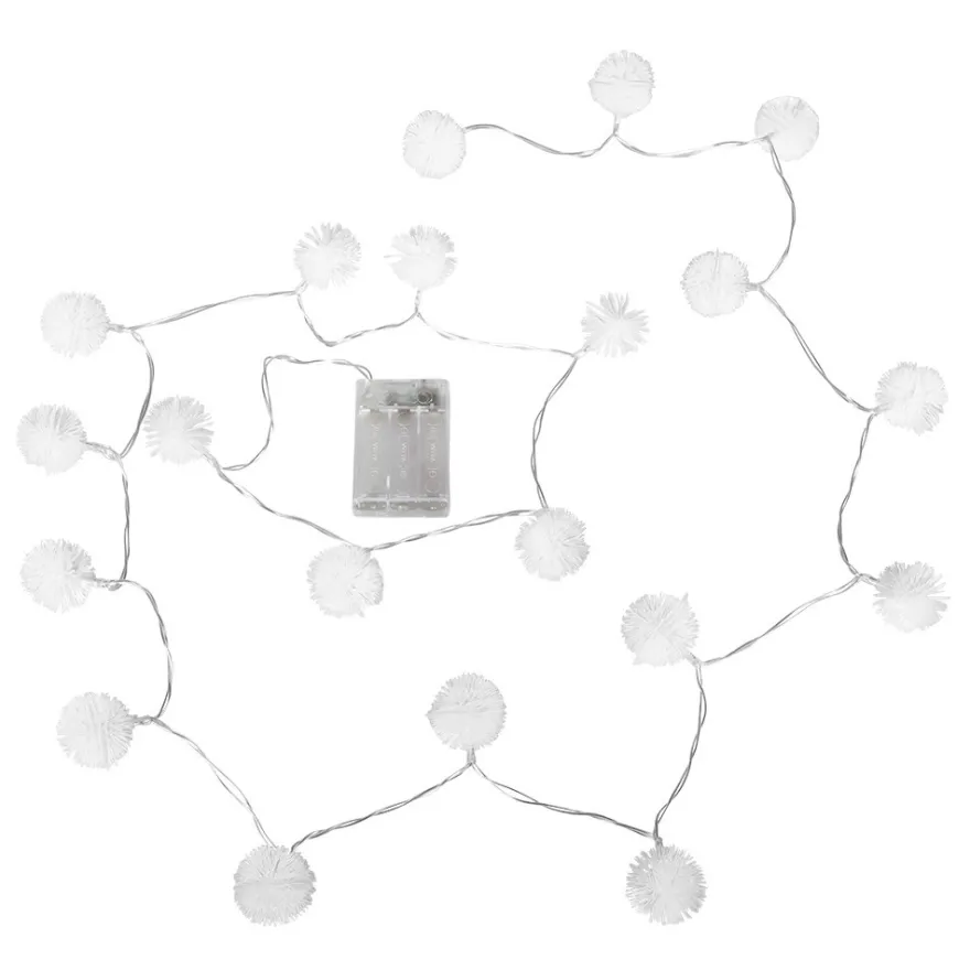 LED-Lichterkette Pusteblume, 20 LEDs in Warmweiß, 2m lang, Timer