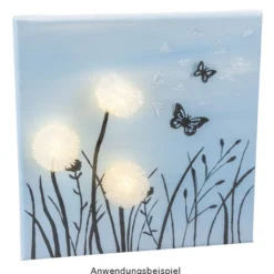 LED-Lichterkette Pusteblume, 20 LEDs in Warmweiß, 2m lang, Timer