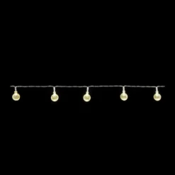 LED-Lichterkette, Relief-Kugeln, klar, 10 LEDs in Warmweiß, 3,05m lang, Timer