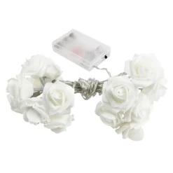 LED Lichterkette, Rosen, 20 LED-Lichter in Warmweiß