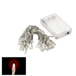 LED-Lichterkette, rot, 5mm Lampen-Ø, 10cm Abstand, 40er