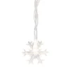 LED-Lichterkette, Schneeflocken, 10 LEDs in Warmweiß, 1,65m, Timer,