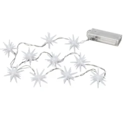 LED-Lichterkette Sterne, warmweiß, inkl. Timer, 10er