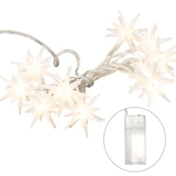 LED-Lichterkette Sterne, warmweiß, inkl. Timer, 10er