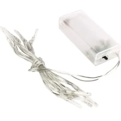 LED-Lichterkette, warmweiß, 3mm Lampen-Ø, 120cm lang, inkl. Timer, 10er