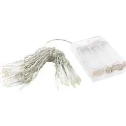 LED-Lichterkette, warmweiß, 3mm Lampen-Ø, 10cm Abstand, 30er